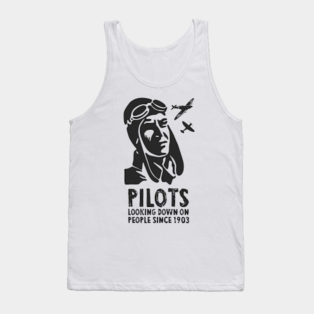 Airplane Pilot Shirts - Looking Down since 1903 Tank Top by Pannolinno